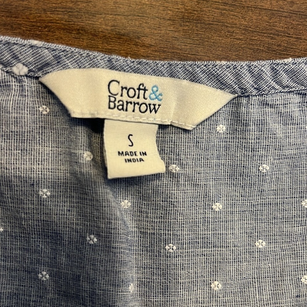Croft & Barrow Lightweight Cotton Sleeveless Boho Babydoll Dress, Sz. S. - Picture 7 of 8